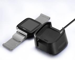 img 1 attached to Зарядное устройство Kissmart для Fitbit Versa/Versa Lite/Versa SE 🔌 - заменяемый кабель для зарядки с длиной шнура 3.3 фута, черный.