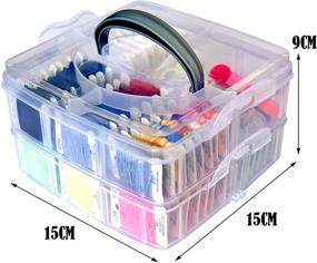 img 3 attached to 🧵 Complete 188-Piece Embroidery Floss Set: Cross Stitch Threads, Bracelet String, Box, Bobbins, and Kits