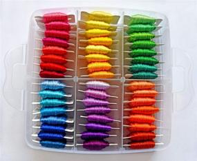 img 2 attached to 🧵 Complete 188-Piece Embroidery Floss Set: Cross Stitch Threads, Bracelet String, Box, Bobbins, and Kits
