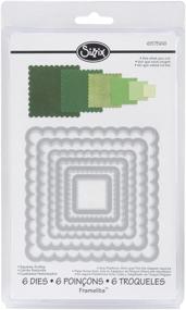 img 4 attached to Sizzix Framelits Die Set - 6/PK Square Scallop Shapes