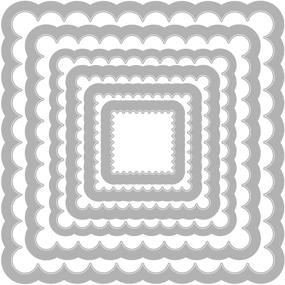 img 2 attached to Набор для вырубки Sizzix Framelits - набор из 6 пластин квадратной формы с волнистым краем.