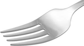 img 3 attached to Premium Quality Amazon Basics Stainless Steel Dinner Forks - Pack of 12, Round Edge Design