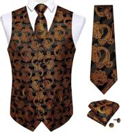 🎩 paisley waistcoat cufflinks - stylish men's accessories for formal events logo