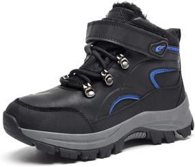 img 4 attached to Boots，Snow Waterproof Non Slip Outdoor Winter Boys' Shoes in Boots