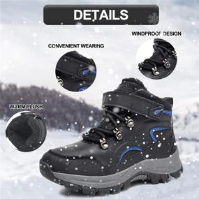 img 2 attached to Boots，Snow Waterproof Non Slip Outdoor Winter Boys' Shoes in Boots