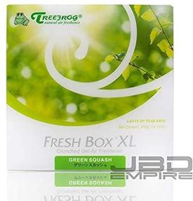 img 4 attached to JBD Empire Treefrog Xtreme Fresh Box XL Дезодорант-освежитель воздуха с ароматом черной и синей кабачков, зеленого кабачка, белого персика и новой машины (зеленый кабачок) - Extra Large 400 грамм