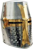 🪔 14-inch decorative barrel brass helm crusader helmet by szco supplies logo