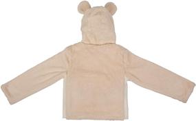 img 3 attached to ZooVaa Children's Weighted Sensory Sherpa Hoodie - Soft Fleece Hooded Jacket with Bear Ears for Kids (Medium)