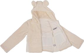 img 2 attached to ZooVaa Children's Weighted Sensory Sherpa Hoodie - Soft Fleece Hooded Jacket with Bear Ears for Kids (Medium)