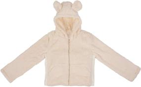 img 4 attached to ZooVaa Children's Weighted Sensory Sherpa Hoodie - Soft Fleece Hooded Jacket with Bear Ears for Kids (Medium)