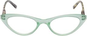 img 3 attached to The Cat's Meow Colorful Ladies Cat Eye Reading Glasses: 1950s Vintage Full Frame Readers for Women + 1.50 Teal Green - Includes Microfiber Cleaning Carrying Pouch