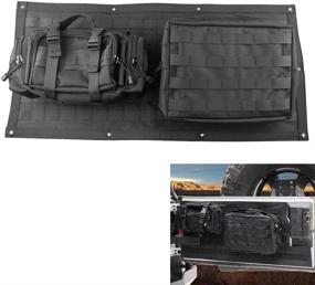 img 4 attached to Чехол для багажника SUNPIE для Jeep Wrangler JK/JKU 2007-2018 - органайзер инструментов с карманами и винтами из нержавеющей стали 410.