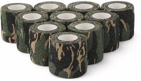 img 4 attached to 🔫 DROK Self-Adhesive Camo Bandage Tape with Cohesive Flexible Reusable Wrap for Outdoor Hunting: ACU, Desert, Forest Camo - 10 Roll Set, 2 Inches x 4.92 Yard (14.76 ft)