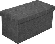 🛋️ yitahome folding storage ottoman bench cube storage chest with memory foam seat - dark grey, versatile for bedroom, livingroom, and hallway - 30'' x 15'' x 16'' logo