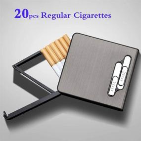 img 3 attached to Black Dual Arc Lighter Cigarette Case - Rechargeable 2 in 1 Portable Windproof USB Lighters