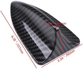 img 2 attached to 🦈 Stylish Decorative Shark Fin Antenna Cover for Cars - Universally Compatible with Adhesive Base, Carbon Fiber Design for Added Elegance - By Possbay