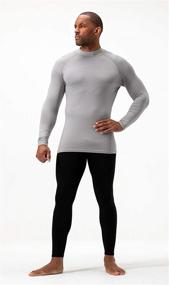 img 2 attached to 🔥 Stay Cozy and Stylish with DEVOPS 2 Pack Men's Thermal Turtle Mock Neck Shirts, Compression Long Sleeve Tops