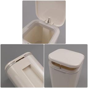 img 2 attached to Morcte 1-Pack 0.5 Gallon Tiny Trash Can: Mini Desktop Garbage Can with Lid - White