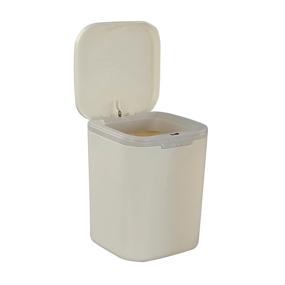 img 4 attached to Morcte 1-Pack 0.5 Gallon Tiny Trash Can: Mini Desktop Garbage Can with Lid - White