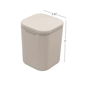 img 3 attached to Morcte 1-Pack 0.5 Gallon Tiny Trash Can: Mini Desktop Garbage Can with Lid - White