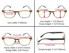 img 1 attached to Enhance Your Reading Experience with the 5-pack Striped Reading Glasses – Featuring Spring Hinge and Sunshine Readers!