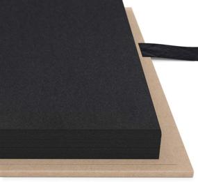 img 1 attached to Arteza Scrapbook Set: Kraft Cover, 8.5x11 inches, 40 Black Pages - Ideal for DIY Crafts, Guest Books, Travel, Gifts