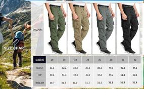 img 2 attached to Ultimate Outdoor Adventure: linlon Men's 🏞️ Quick Drying Hiking Cargo Pants with 8 Pockets