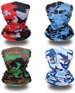 🧡 children's summer neck gaiter bandanas – versatile face coverings for kids with balaclava features logo