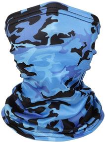 img 3 attached to 🧡 Children's Summer Neck Gaiter Bandanas – Versatile Face Coverings for Kids with Balaclava Features