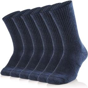img 4 attached to Combed Cotton Moisture Wicking Performance Training Hiking Cushion Crew Socks for Women in Sox Town