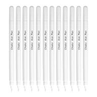 🖌️ water soluble tailor's gel pen: erasable ink fabric marker for sewing, crafts, and cloth stitching (white) logo