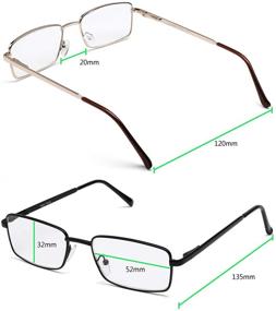 img 2 attached to 👓 Men and Women's Metal Full Rim Reading Glasses Set - Pack of 3