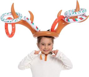 img 1 attached to 🎅 Inflatable Reindeer Antler Toss Game: Christmas Party Fun for All with JOYIN 2 Sets - Ring Toss Game & Party Supplies!