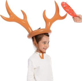 img 2 attached to 🎅 Inflatable Reindeer Antler Toss Game: Christmas Party Fun for All with JOYIN 2 Sets - Ring Toss Game & Party Supplies!