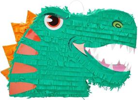 img 2 attached to Dino-mite Pinata Party Pack: Giant Dinosaur Pinata Set with 🦖 Blindfold and Stick (14 x 20 x 5.5 In, 3 Pieces)