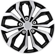 🚗 pilot automotive wh553-16s-bs 16" spyder performance wheel cover - pack of 4 (black/silver) - compatible with toyota, volkswagen, chevy, honda, mazda, dodge, ford & more logo
