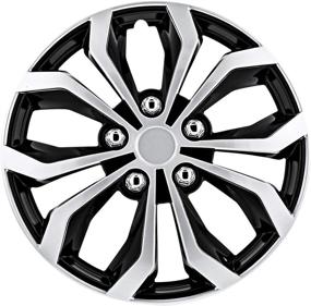img 4 attached to 🚗 Pilot Automotive WH553-16S-BS 16" Spyder Performance Wheel Cover - Pack of 4 (Black/Silver) - Compatible with Toyota, Volkswagen, Chevy, Honda, Mazda, Dodge, Ford & More