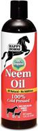 🐴 happy horse neem oil: premium cold pressed & unrefined cosmetic grade, ideal for horse fly spray - 12oz logo