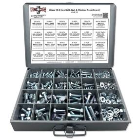 img 1 attached to 575-Piece Assortment Kit of Class 10.9 Metric Hex Cap Screws Bolts, Nuts, and Washers