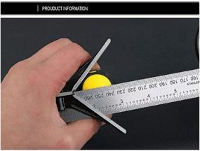 img 1 attached to 📏 Precision Stainless Adjustable Combination Protractor: Accurate Measurement Tool