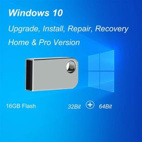 img 1 attached to 🖥️ ILamourCar USB - Совместимость с Windows 10 Home & Professional 32 и 64 бит | Восстановление, ремонт, переустановка, очистка, перезагрузка, восстановление, исправление, обновление | Загрузочный флэш-накопитель на 16 ГБ | Мини-размер для настольных компьютеров и ноутбуков (серебряный)