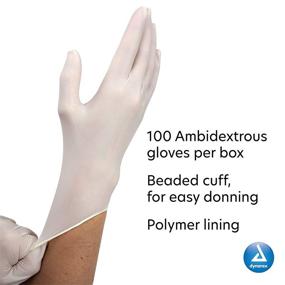 img 2 attached to 🧤 Safe-Touch Disposable Latex Exam Gloves - Powder-Free, XL Size (Box of 100) by Dynarex