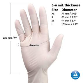 img 3 attached to 🧤 Safe-Touch Disposable Latex Exam Gloves - Powder-Free, XL Size (Box of 100) by Dynarex