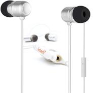 🎧 проводные наушники ishare in-ear с микрофоном и пультом ду, аудио-разветвитель, стереозвук для устройств iphone и android (стильный дизайн, белый серебристый). логотип