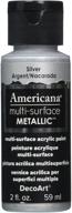 decoart americana multi surface metallic 2 ounce logo