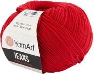 🧶 пряжа высшего качества yarnart jeans sport: 55% хлопок 45% акрил, 1 моток, 50г (174 ярда) - 90 цветов логотип