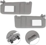 👓 scitoo gray sun visor assembly pair for 2006-2011 toyota camry sedan windshield visor without sunroof vanity light logo