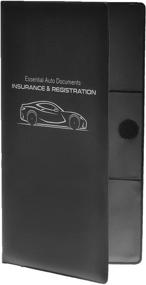 img 4 attached to 📑 Премиум Черный Большой держатель страхового полиса и регистрационной карты для автомобиля - кошелек AUTOSTYLE для важных автомобильных документов.