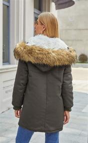 img 2 attached to Womens Hooded Outwear Overcoat Thicked Women's Clothing