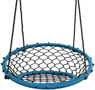 🪡 kl klb sport spider web chair swing: 35 inch outdoor tree swing for adults and kids with 2 hanging straps and adjustable ropes - ultimate fun for all ages! logo